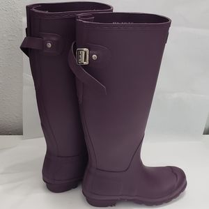 Like new hunter boots adjustable size 5 36 grape